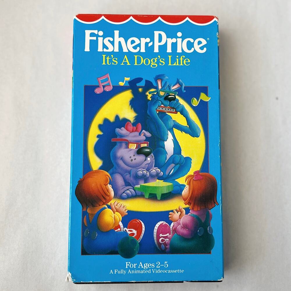 Fisher Price It's a Dog's Life VHS - TESTED 1988